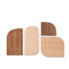 Kave Home Wandpaneel Trivax Set van 4 stuks