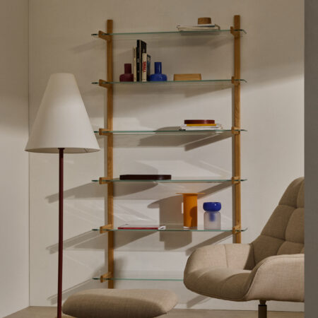 Kave Home Wandrek Sitra Eikenhout en glas