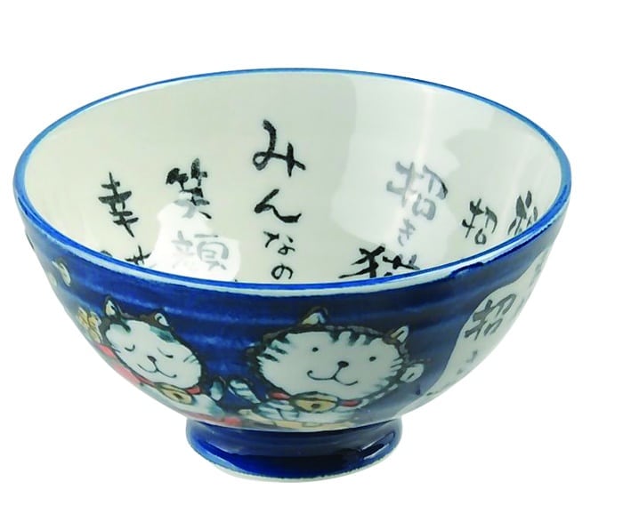 Kawaii Cat Blauwe Kom - Oosterse Keuken - 250ml - 11.5 x 6.2 cm | Tokyo Design Studio