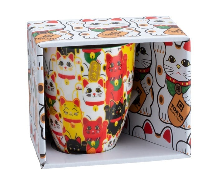 Kawaii Lucky Cat Mok - Tokyo Design Studio - 380ml - 8.5 x 10.2cm | Tokyo Design Studio