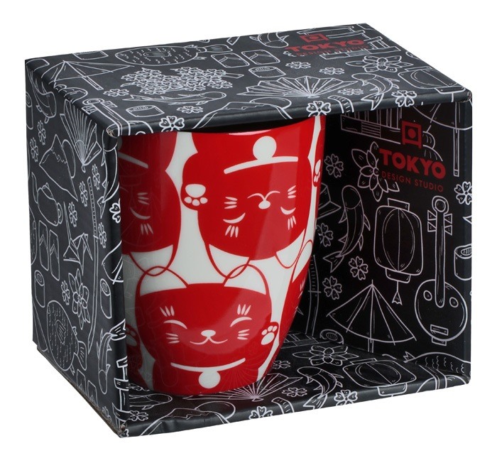 Kawaii Lucky Cat Mok - Tokyo Design Studio - 380ml - 8.5x10.2cm | Tokyo Design Studio