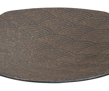 Keramisch Bord Bruin - Mino Yaki - 28cm Diameter | Tokyo Design Studio