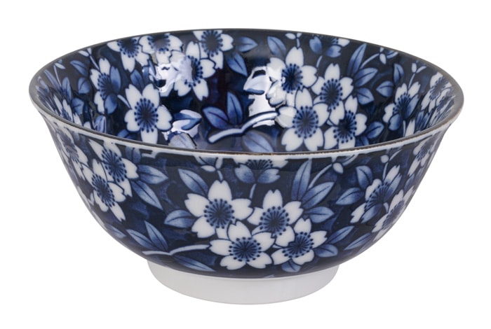 Keramische Kom Blauw/Wit - Mixed Bowls - 500ml - 14.8 x 7cm | Tokyo Design Studio