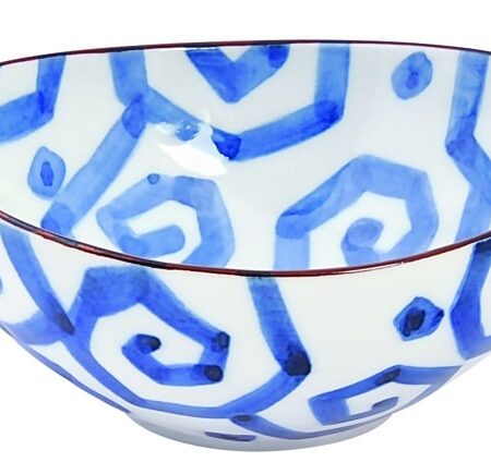 Keramische Kom Blauw/Wit - Mixed Bowls - 500ml - 16x7cm | Tokyo Design Studio