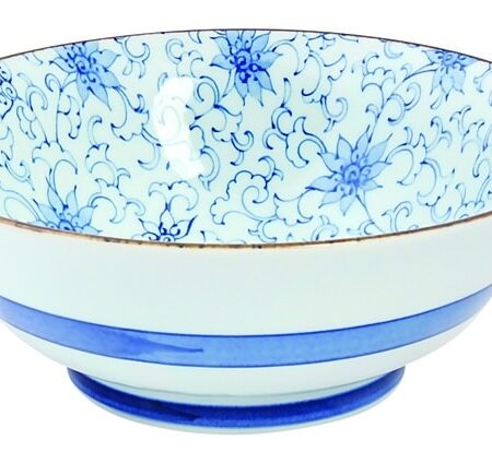 Keramische Kom Blauw/Wit - Mixed Bowls - 900ml - 19x7.5cm | Tokyo Design Studio
