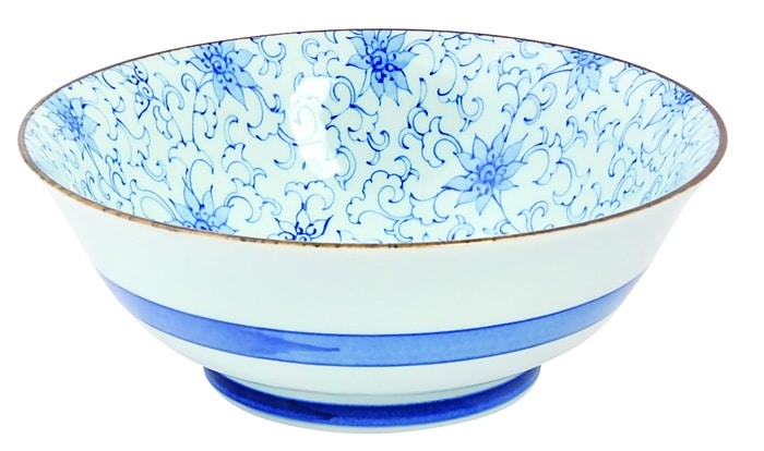 Keramische Kom Blauw/Wit - Mixed Bowls - 900ml - 19x7.5cm | Tokyo Design Studio