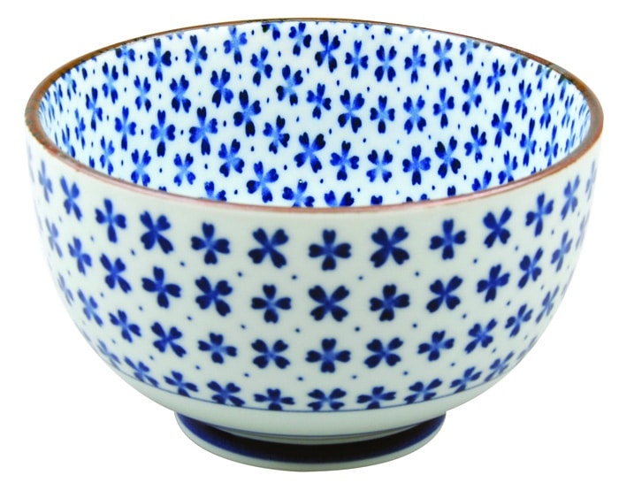 Keramische Kom Blauw/Wit - Oribe Collectie - 500ml - 12.7 x 7.5cm | Tokyo Design Studio