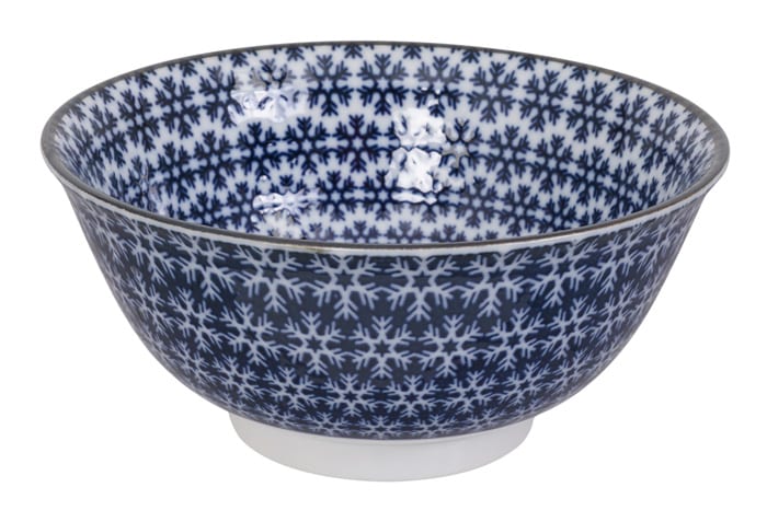 Keramische Kom Blauw/Wit - Tokyo Design Studio Mixed Bowls - 500ml 14.8x7cm | Tokyo Design Studio