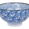 Keramische Kom - Blauwe Florale Motieven - 12 x 6.5cm | Tokyo Design Studio