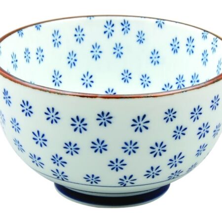 Keramische Kom - Blauwe Witte Keramische Kom - 500ml 12.7x7.5cm | Tokyo Design Studio