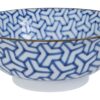 Keramische Kom - Mixed Bowls - Wit en Blauw Design - 1000ml 20.5x7x8cm | Tokyo Design Studio