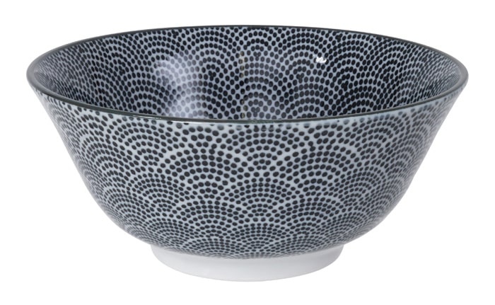 Keramische Kom Nippon Black - Tokyo Design Studio - Stippen - 500ml 15.2x6.7cm | Tokyo Design Studio