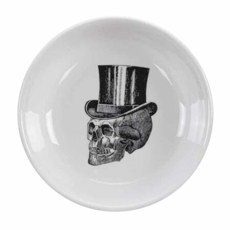 Keramische Kom - Skull Design - Zwart/Wit - 11 x 3cm | Homelab