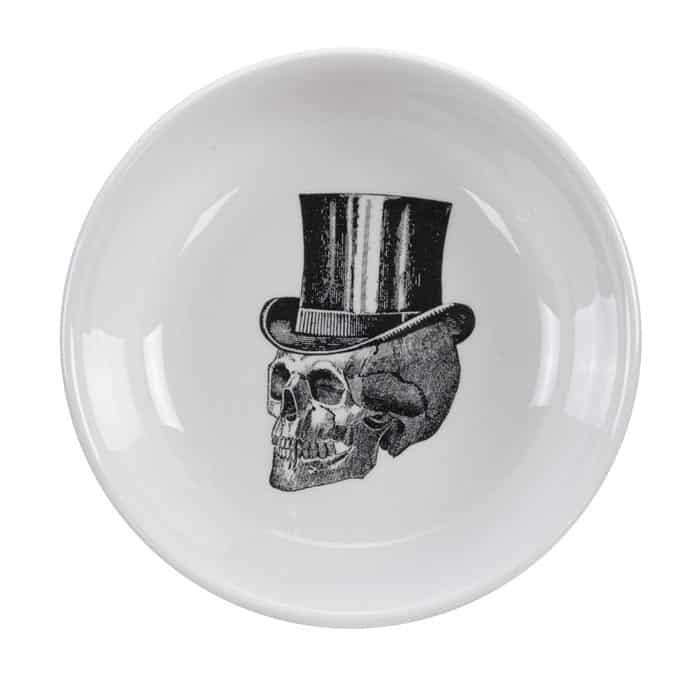 Keramische Kom - Skull Design - Zwart/Wit - 11 x 3cm | Homelab