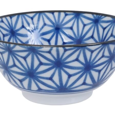 Keramische Kom met Blauw/Wit Patroon - Mixed Bowls - 450ml - 15x6cm | Tokyo Design Studio