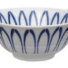 Keramische Kom met Blauwe Patronen - Mixed Bowls - 500ml - 15 x 7cm