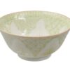 Keramische Kom met Groen Patroon - Mixed Bowls - 500ml - 15.5 x 7cm