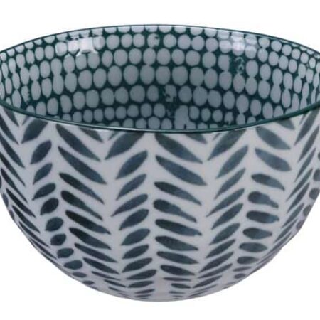 Keramische Kom voor Ramen - Tokyo Design Studio - Groen/Witte 750ml - 15 x 8
