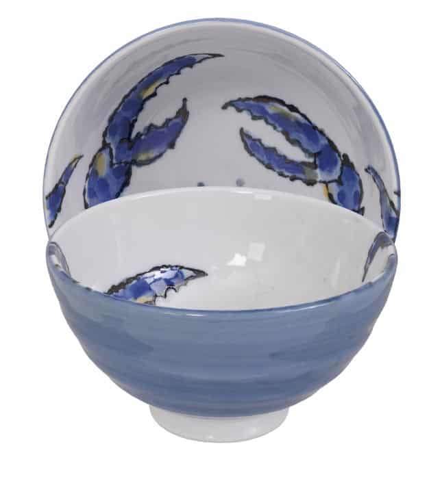 Keramische Rijstkom - Tokyo Design Studio Seafood - Blauw - 300ml - 11.2 x 7.2cm | Tokyo Design Studio
