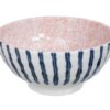 Keramische Serveerschaal - Blauw/Rode Kom - 1000ml - 18.5x9cm | Tokyo Design Studio