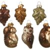 Kerst Beeldje Glas Bruin | Decoris