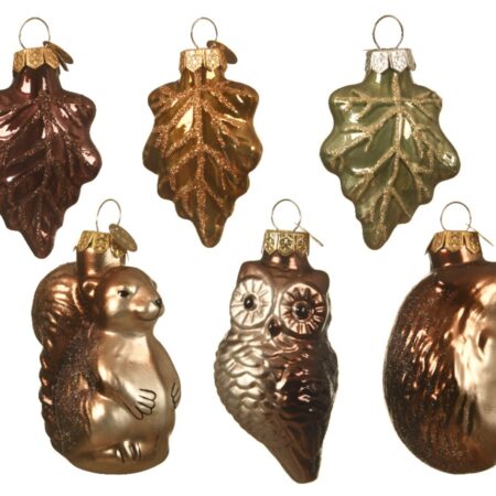 Kerst Beeldje Glas Bruin | Decoris