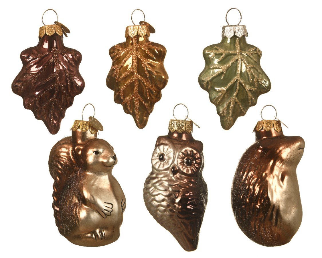 Kerst Beeldje Glas Bruin | Decoris