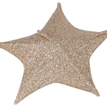 Kerst Ster 50Cm 30 Led Stof Goud |