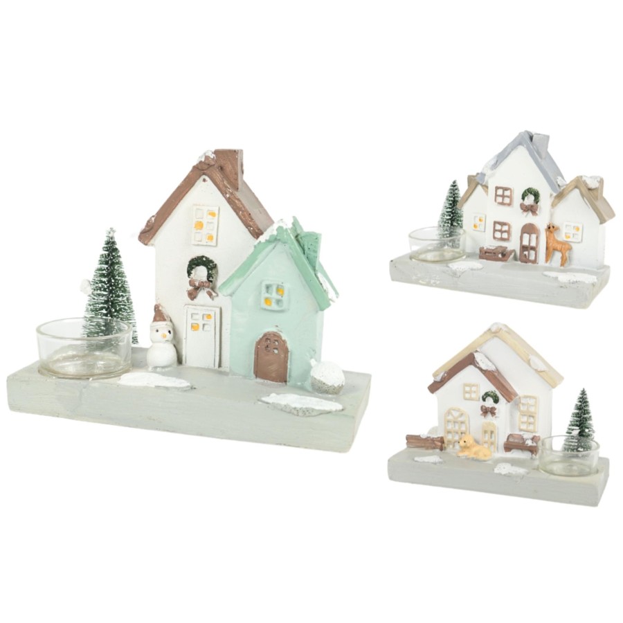 Kerst Theelichthouder Huis |