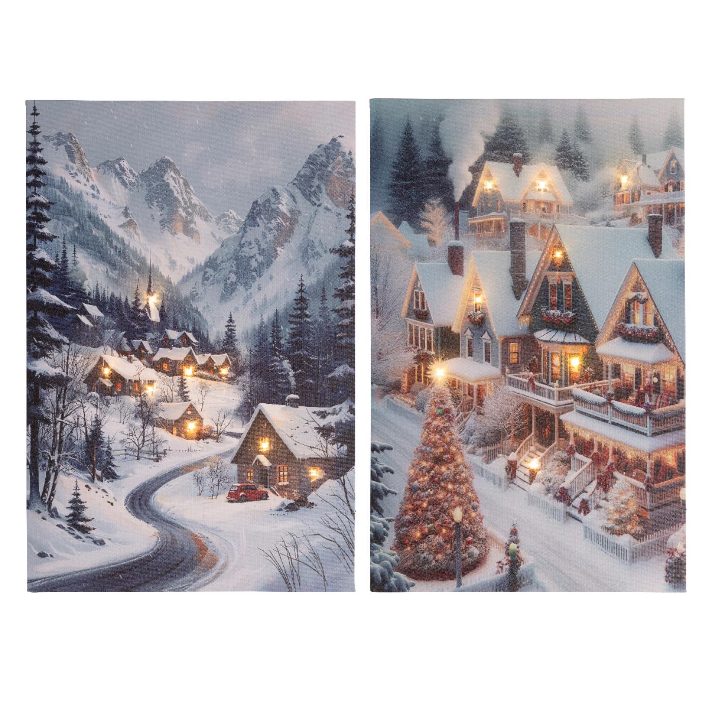 Kerst canvas LED 1