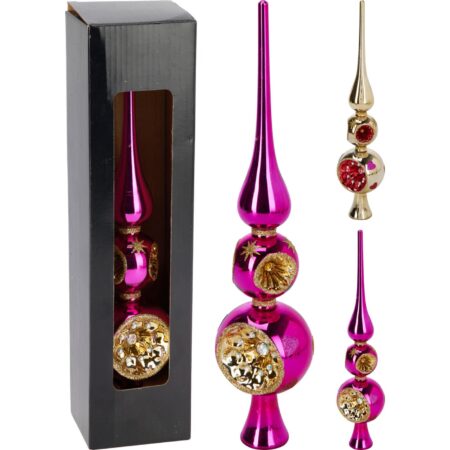 Kerst piek 30cm glas 2 assorti | Home & Styling