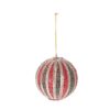 Kerstbal Noblee Ø10cm groen/rood | HBX natural living