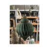 Kerstbal Ui Papier 10cm groen | HBX natural living