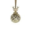 Kerstbal gewei glas goud Ø8cm | Merkloos