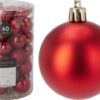 Kerstballen 60 Stuks Rood |