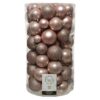 Kerstballen koker a 100 kunststof roze | Decoris