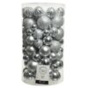 Kerstballen koker a 100 kunststof zilver | Decoris