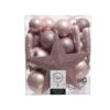 Kerstballen kunststof mix 33st roze | Decoris