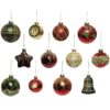 Kerstballen mix glas 12 stuks kerstkleur | Decoris