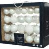 Kerstballenset glas mix winterwit 42st | Decoris