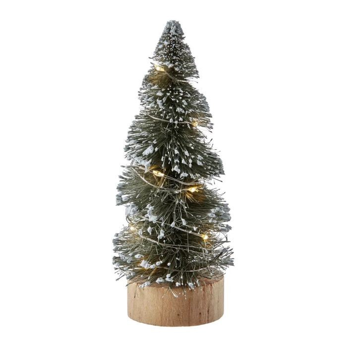 Kerstboom Met Led - 6x6x15cm - 8x Led Warm Wit - 1x Cr2032 |