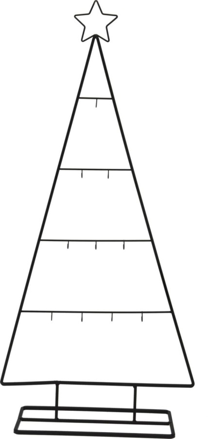 Kerstboom Metaal 35x77cm Zwart |