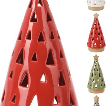 Kerstboom Theelichthouder 9x15cm |
