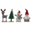 Kerstfiguur Vilt Op Houten Voet 24cm |