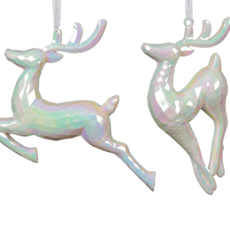 Kersthanger Hert iriserend 16cm | Decoris