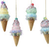 Kersthanger Ijsje fluweel 15cm | Decoris