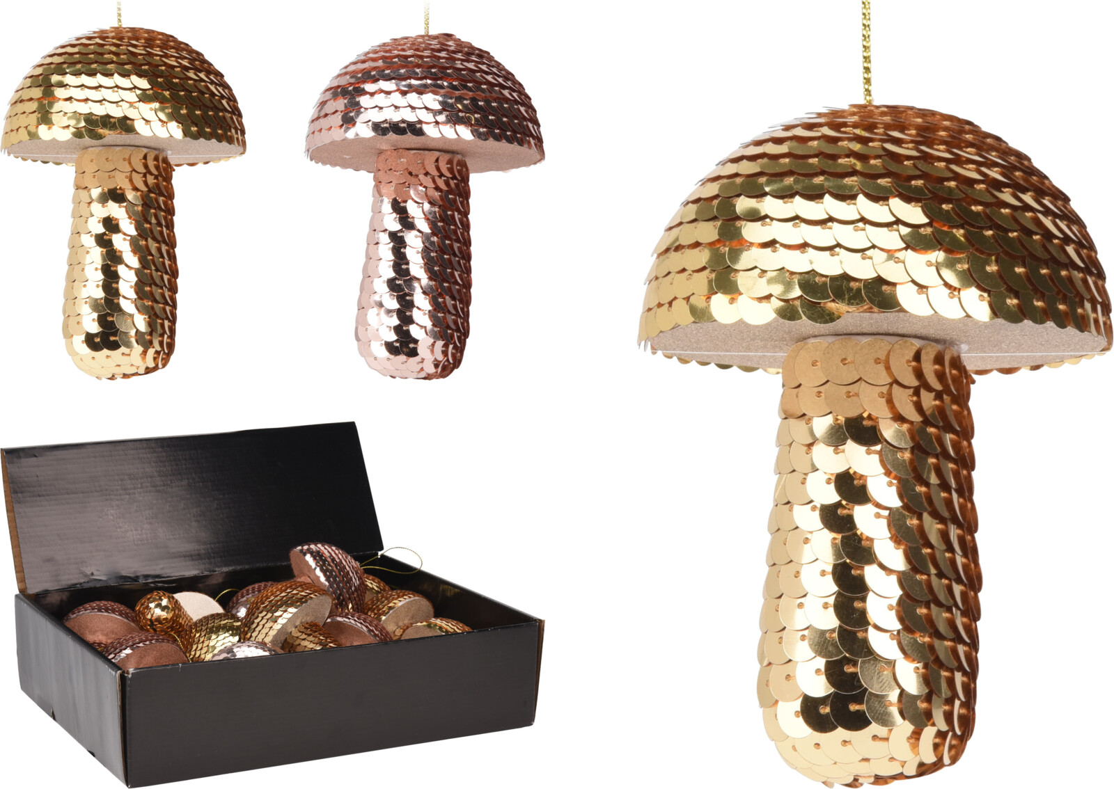 Kersthanger Paddenstoel pailletten | Home & Styling