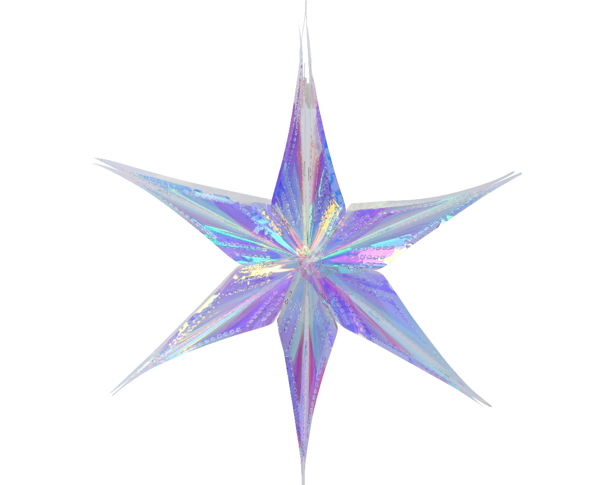 Kersthanger Ster iriserend 30cm | Decoris