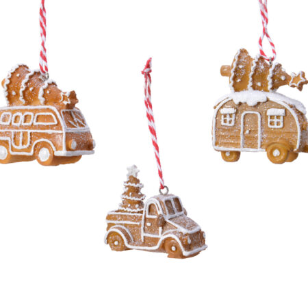 Kersthanger Voertuig met everlands kunstkerstboom poly | Decoris