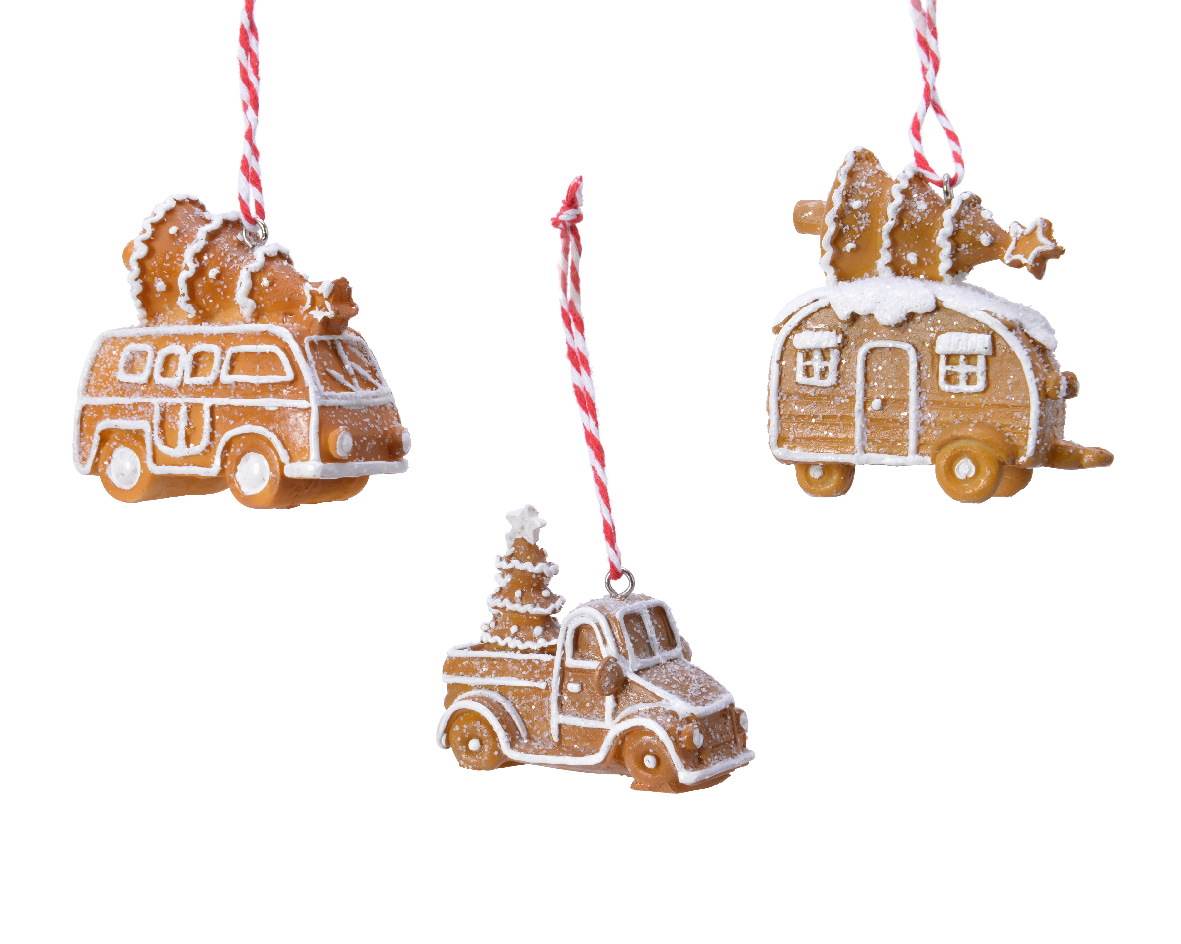 Kersthanger Voertuig met everlands kunstkerstboom poly | Decoris